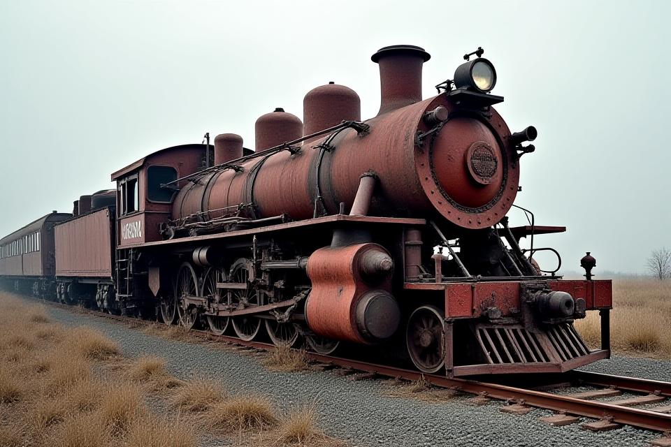 C57形蒸気機関車の修復前